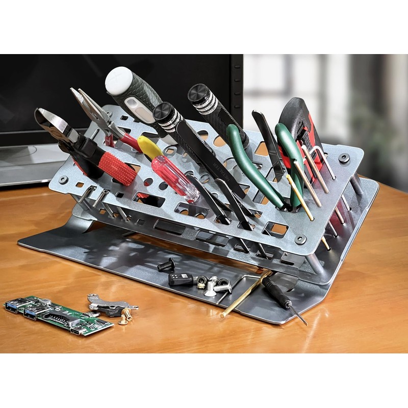 METALTER Screwdriver Rack, Small Tool Storage Holder for Desk Top,