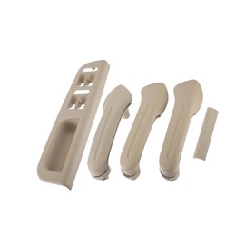RATCHROLL 1 Set Interior Left Right Window Switch Panel Bezel Door Handle Trim Set for VW Jetta MK4 1999-2004 1J0867171A 1J4867179A 1J0867172A Beige Replacement Car Parts