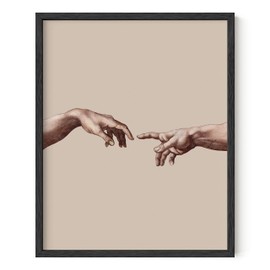 HAUS AND HUES The Creation Of Adam Poster - Michaelangelo Poster Light Academia Aesthetic Room Decor Aesthetic Posters For Bedroom Posters Aesthetic Pictures For Wall Hands Touching (Unframed 16x20)