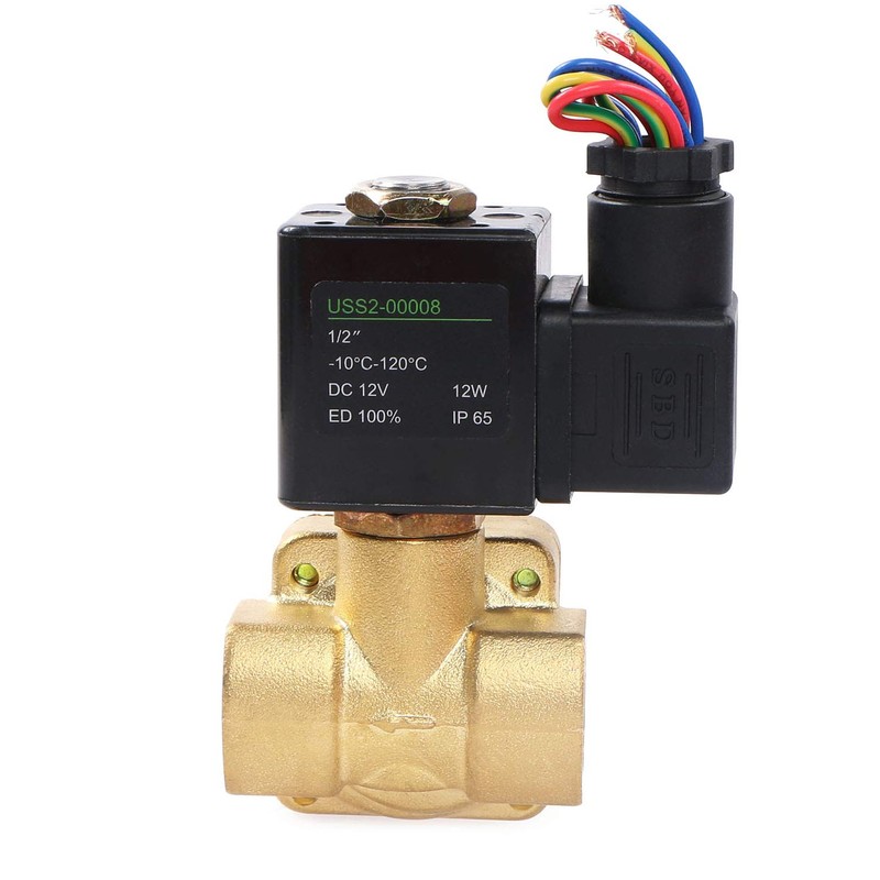 1/2" 230 PSI Electric Solenoid Valve 12-VDC VITON Normally closed