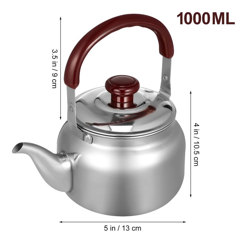 LIFKOME Traditional Stainless Steel Heavy Duty Tea Kettle With Sandwich