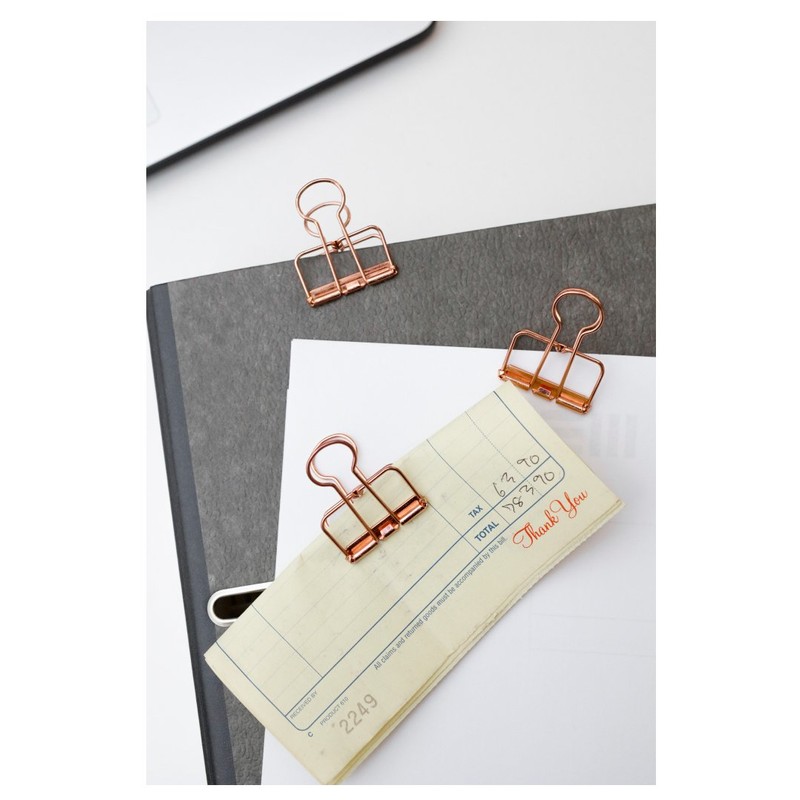 Kikkerland Wire Clips, Copper, Set of 6 (OR73-CO)