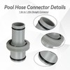 Zueyen Pool Hose Adapter, 2-Way Hose Connector 38 mm to