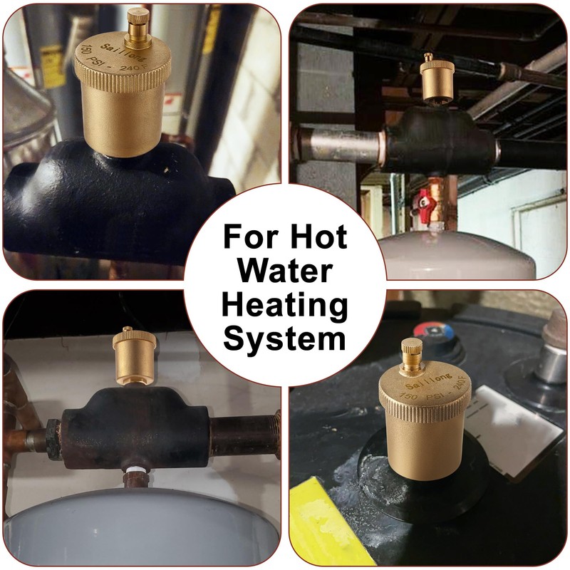 Saillong 2 Pack 1/8 Inch Automatic Air Vent Valve, Automatic