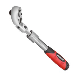 FIRSTINFO F3222NC 3/8-Inch Drive Locking & Flexible Extendable Ratchet Wrench Reversible, Soft-Grip with 72-Tooth Geared Action (Length: 10.2 to 14.1 inches)
