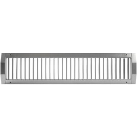 Repa Market 25" x 5" Inch Air Grille for Round Spiral Ducts - Adjustable Single Louvre Blade - Galvanized Ventilation Cover - Side Fit Round Surface Canal Ducting from 9.84" to 35.43" Inches