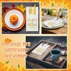 Engrowtic 100 Pack Thankful Blessed Napkins with Pocket for Silverware