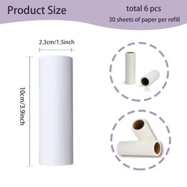 Realand 180 Sheets Lint Roller Refills, Lint Rollers for Pet Hair Extra Sticky, Dog and Cat Lint Remover for Clothes, Furniture, Couch, Car, 6 Refills