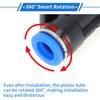 VekAuto Push to Connect Air Fittings 3/8"x1/4"x3/8" t Type Reducing
