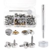 Rustark 120 Pcs Sliver Fastener Screw Snaps Boat Canvas Cover