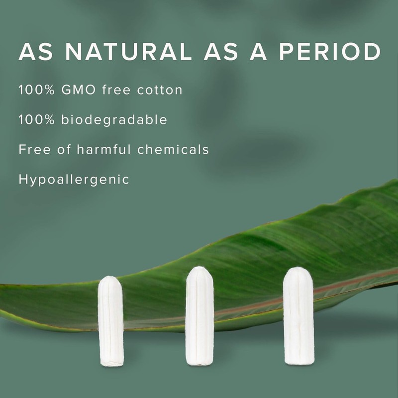 Veeda 100% Natural Cotton Tampons Super Absorbency - Non-Applicator Tampons