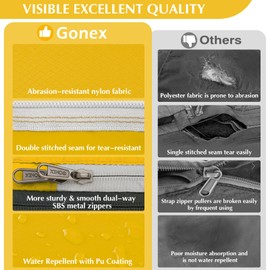 Gonex Compression Packing Cubes Extensible Organizer Bags For Travel Suitcase Organization (4 packs, yellow)