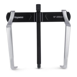 Reywoo 10 Inch 2-Jaw Gear Puller and Bearing Puller Adjustable CR-V Steel Tool with Reversible Jaws for Internal External Pulling Removes Pulleys Flywheels Bearings Gears