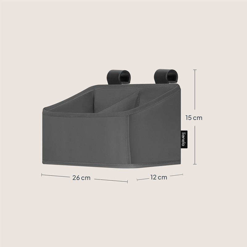 LIONELO Sidepocket Small Organizer Appendibile per Lettino 26x12x15 cm
