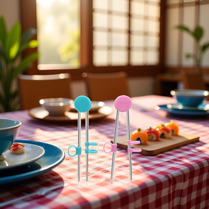 2Pairs Chopsticks Training Sailor Moon Chopsticks Reusable Metal Training Stainless