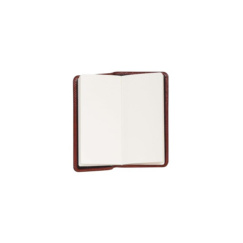 Scully Italian Leather Blank Page Pocket Notebook (Mahogany)