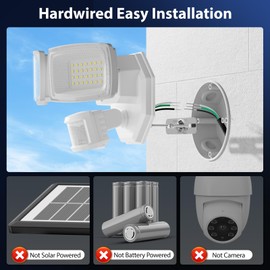 Onforu 32W 2 Head Motion Sensor Outdoor Lights, 3200LM 6500K LED Security Light, Dusk to Dawn, Motion Detector Light for Outside, IP65 Waterproof Flood Lights for Garage, Yard(White)