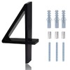 Modern House Numbers - 5 Inch Floating House Numbers With Nail Kit And Instructions Easy To Install Number 4