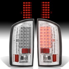 AJP Distributors Rear Bumper LED Style Tail Lights Brake Stop Signal Driving Lamps Assembly Set LH RH Pair Left+Right Compatible/Replacement For Ram 1500 2500 3500 Pickup Truck 2007 2008 2009 07 08 09