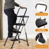 SEGAWE 3 Step Ladders Folding Step Stool Anti-Slip Pedals Compact