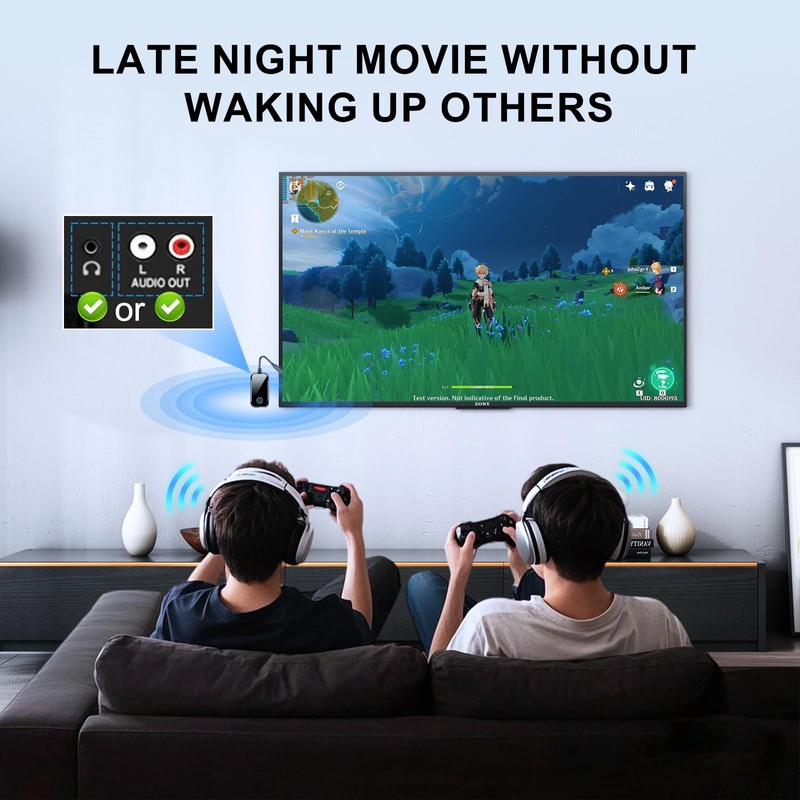 2-in-1 Bluetooth 5.4 Transmitter Receiver/Mini Portable Wireless Audio Adapter for
