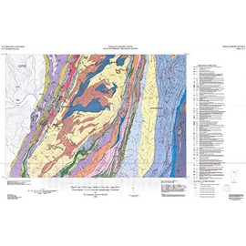 Historic Pictoric Map : Digital Bedrock geologic map of The Townshend Quadrangle, Vermont, 1998 Cartography Wall Art : 44in x 28in