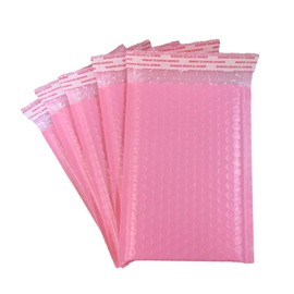 25 Pack Small Poly Bubble Lined Mailers Padded 5x7 Inches Pink Shipping Envelopes Self Seal Mailer Waterproof, Shockproof and Dustproof(Pink 5x7 Inches-25pcs)