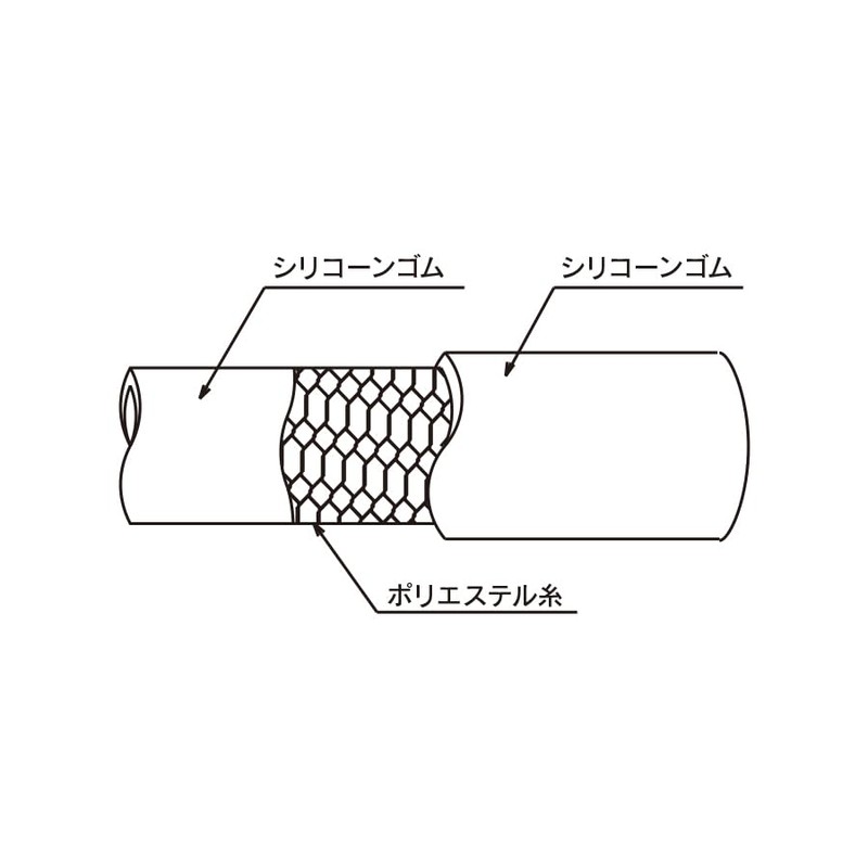 Azuone Toyosilicone(R) Hose φ0.7 x 1.1 inches (19.0 x 28.0