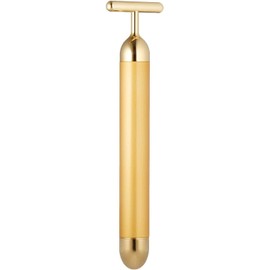 Beauty Bar 24k Golden Pulse Facial Massager, T-Shape Electric Sign Face Massage Tools for Sensitive Skin Face Pull Tight Firming Lift