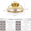 Ceiling Fan with Light 3 Color Dimmable LED Fans Light