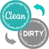 Dirty Clean Dishwasher Magnet,Dishwasher Magnet Clean Dirty Sign Magnet for Dishwasher Dish Bin That Says Clean or Dirty Dish Washer Refrigerator for Kitchen Organization and Storage Necessities