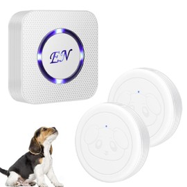 EverNary Dog Door Bell, Wireless Doggie Doorbells for Potty Training, Door Bell for Dogs to Go Outside, Dog Bells (White, 1 Receiver + 2 Transmitters)