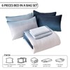 Anibedding Gradient Blue White Comforter Set Full Size 6 Pieces