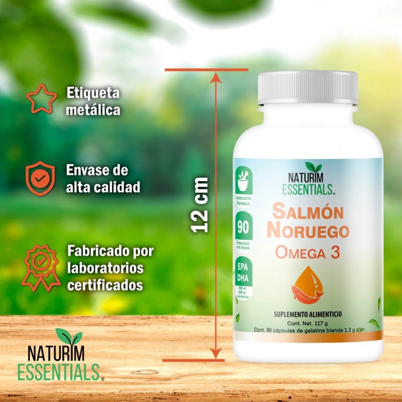 Omega 3 Salmón Noruego Naturim Essentials 90 Cápsulas De Gel