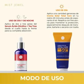 Kit Peeling Perfecto Exfoliación Serum Glicólico + Protector