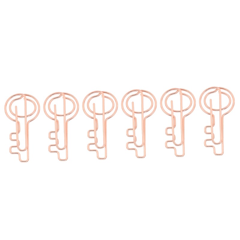 100Pcs Paper Clip Metal Rose Gold Color Urheen Design Paperclip