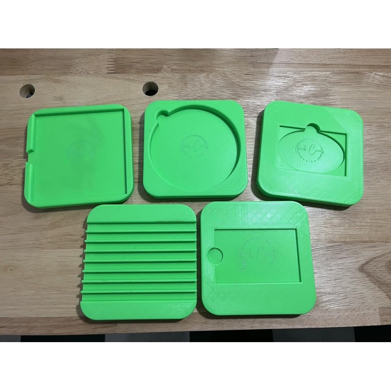 Laser Engraver Jig for 4" Square Slate Coasters – Fits