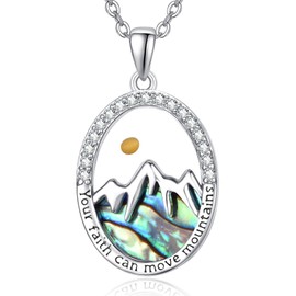 WYUESGU Mustard Seed Necklace for Women 925 Sterling Silver Your Faith Can Move Mountains Pendant Christian Inspirational Jewelry Gifts