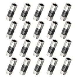 TIANXUAN 20Pcs Rg6 Compression Connectors Rg6 F Type Connector Coax Coaxial Compression Fitting Outdoor Coax Converter Extrusion Waterproof for Satellite Cable TV Internet Antenna Systems (Black)