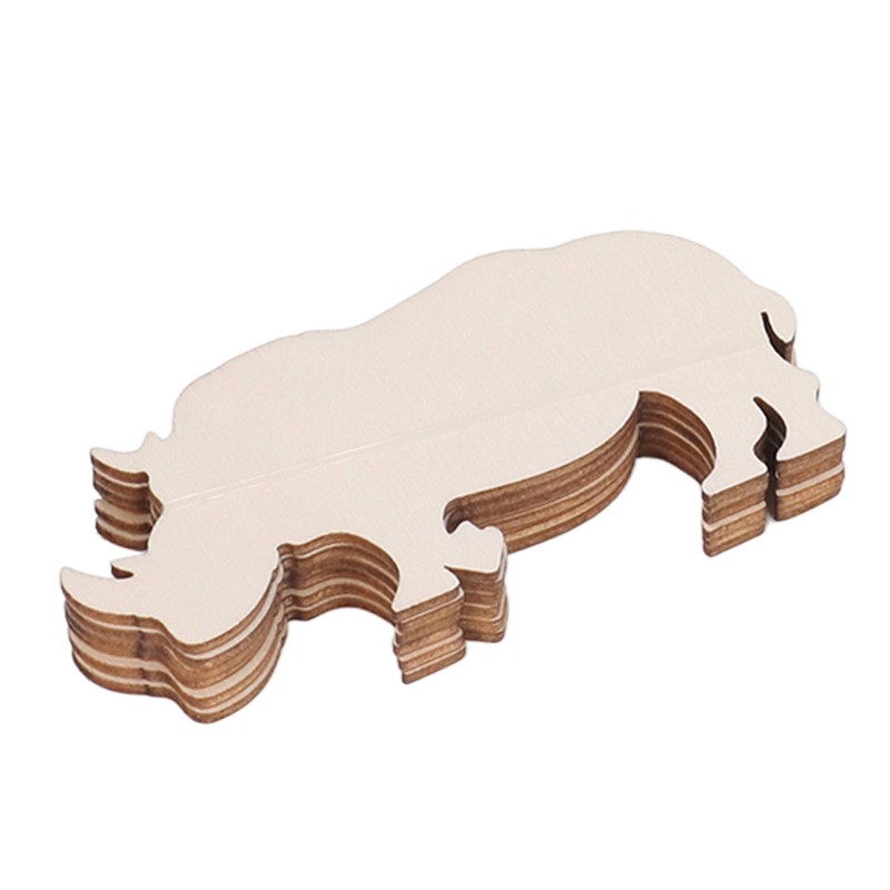 48PCS Animal Wooden Slice DIY Wood Ornaments Blank Decoration Shaped