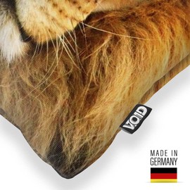 VOID Lion Head Cushion Cover Outdoor Indoor Lion Fur Cushion Size: 40 x 40 cm