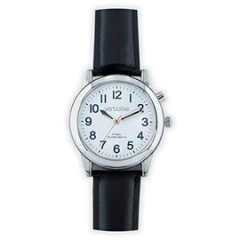 Verbalise Men’s Radio-Controlled Talking Watch, Speaks Time, Date, 8 Daily Alarms. Designed for Visually Impaired, Blind & Elderly. 2 Year warranty, UKs No1 for Quality Service and Choice. VMRC-106LBK