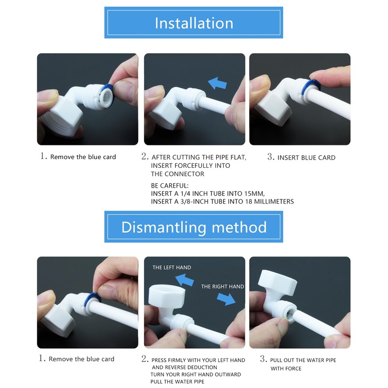 3/4 "internal thread elbow 3/8" PE pipe push in quick