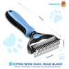 Dogs & Cats Grooming Rake Comb with Extra Wide Double-Sided