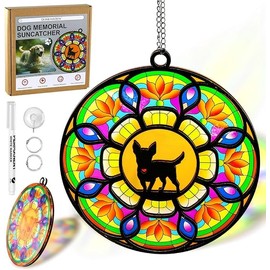 Rotating Wooden Dog Picture Frame Set for Pet Memorial - 4x6, Double-Sided Display, Horizontal