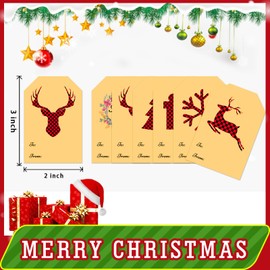 Taeekiy 500 Pcs Christmas Gift Tags Stickers, 3 * 1.6inch Self Adhesive Christmas Name Labels for Gifts Stickers.Suitable for Occasions Such as Holidays, Birthdays, Weddings, Party, Etc(Gift Tags 500)