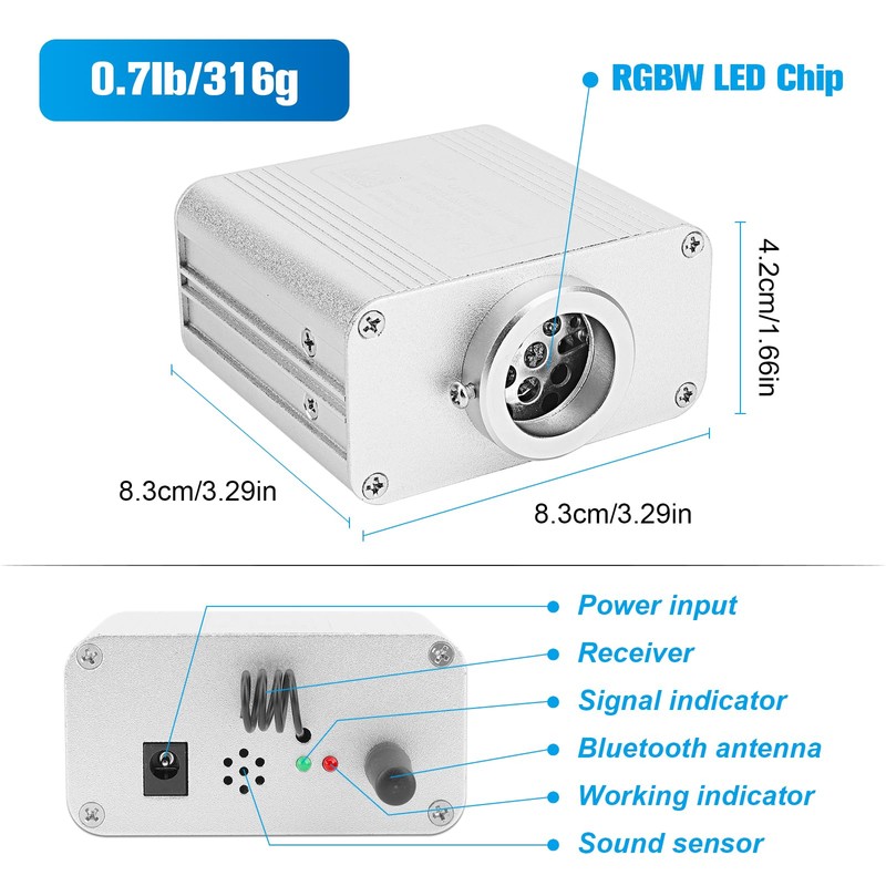 CHINLY Starlight Headliner Kit,Twinkle Star Lights for Car Ceiling,APP Star