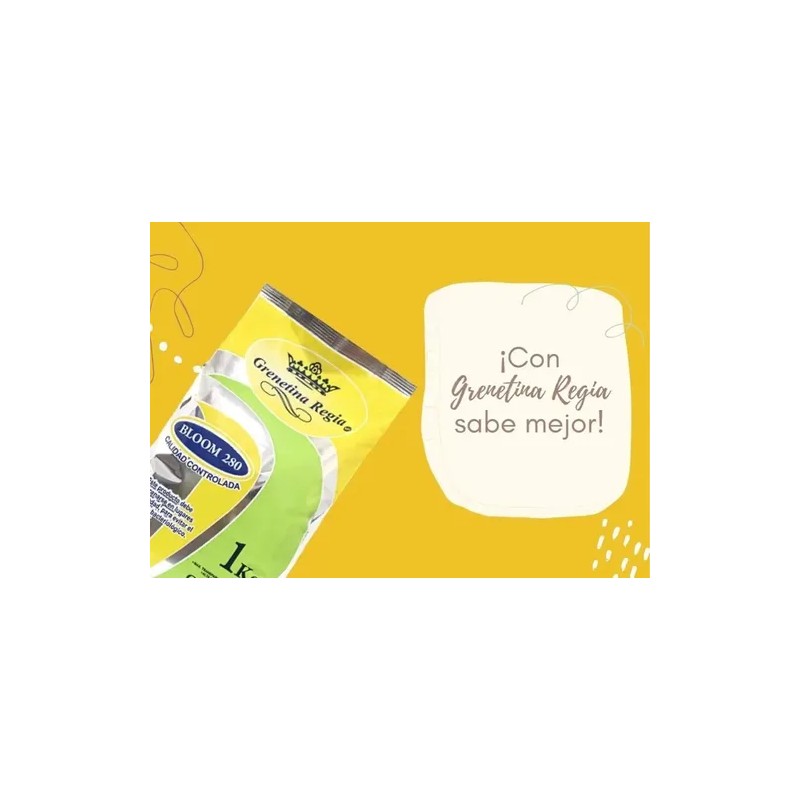Grenetina Natural 280 Bloom 1 Kg Marca Regia