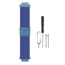 Tznzxm Compatible with JrTrack 5 Kids Smart Watch Bands, New Braided Stretchy Replacement Band Adjustable Soft Pattern Wristband Straps for JrTrack 4 Kids Smart Watch by Cosmo 1.4" Blue