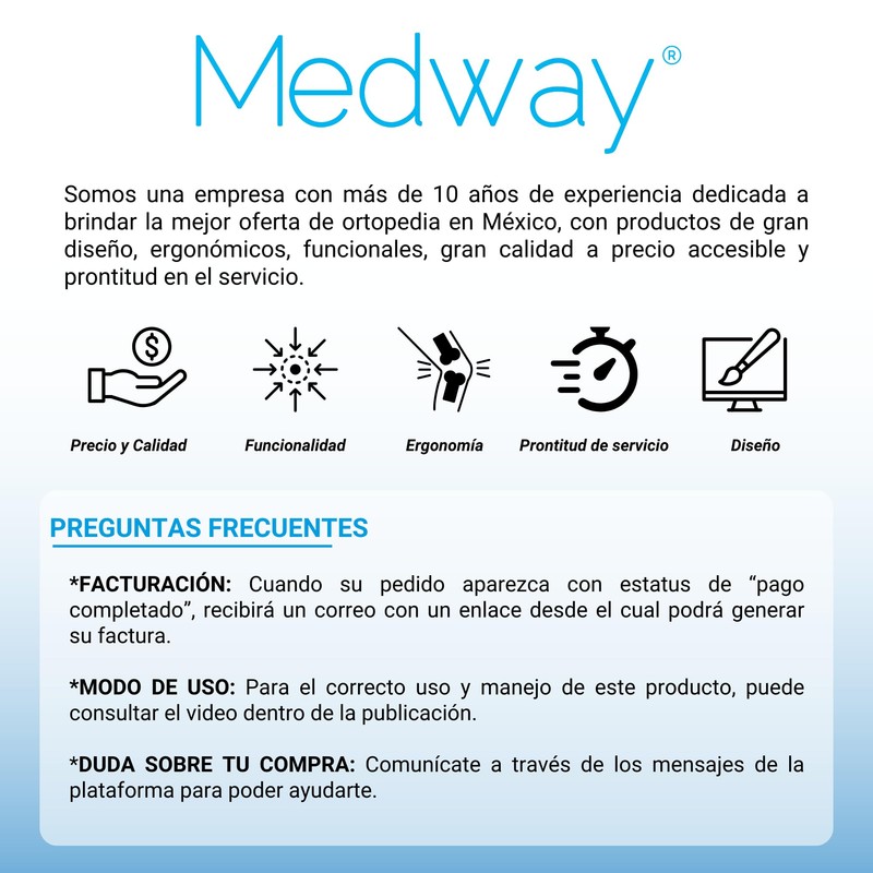 MEDWAY | Rodillera Larga abierta con estabilizador de rótula y